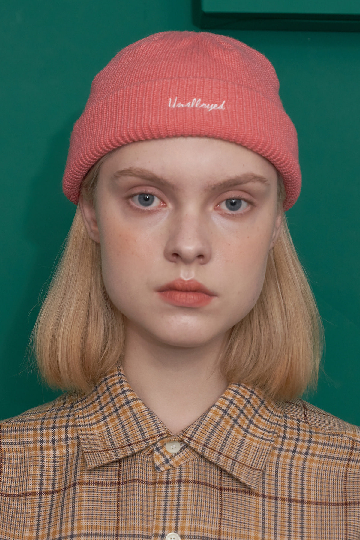 LABEL PATCH BEANIE / PINK