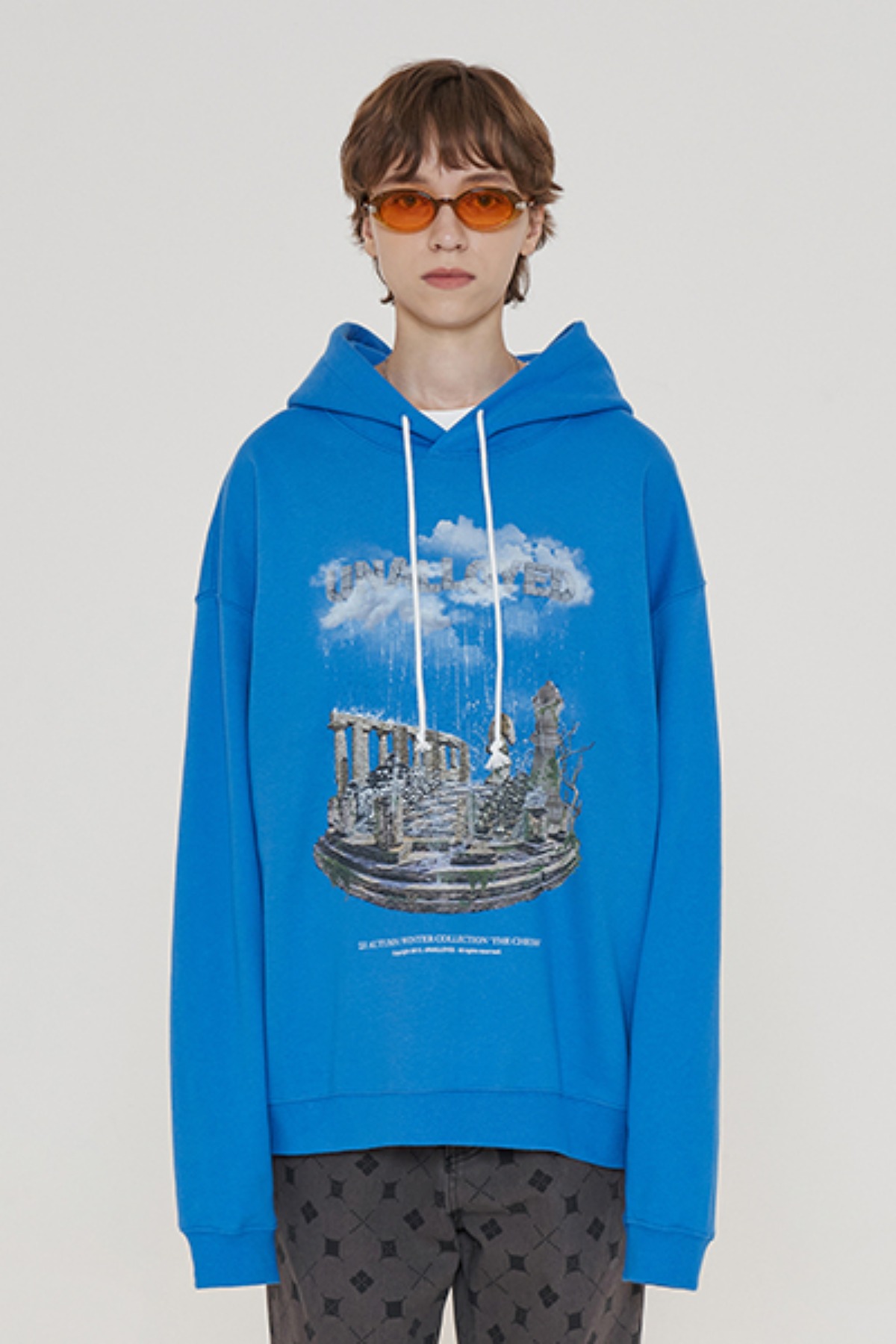 CHESS TEMPLE HOODIE / BLUE