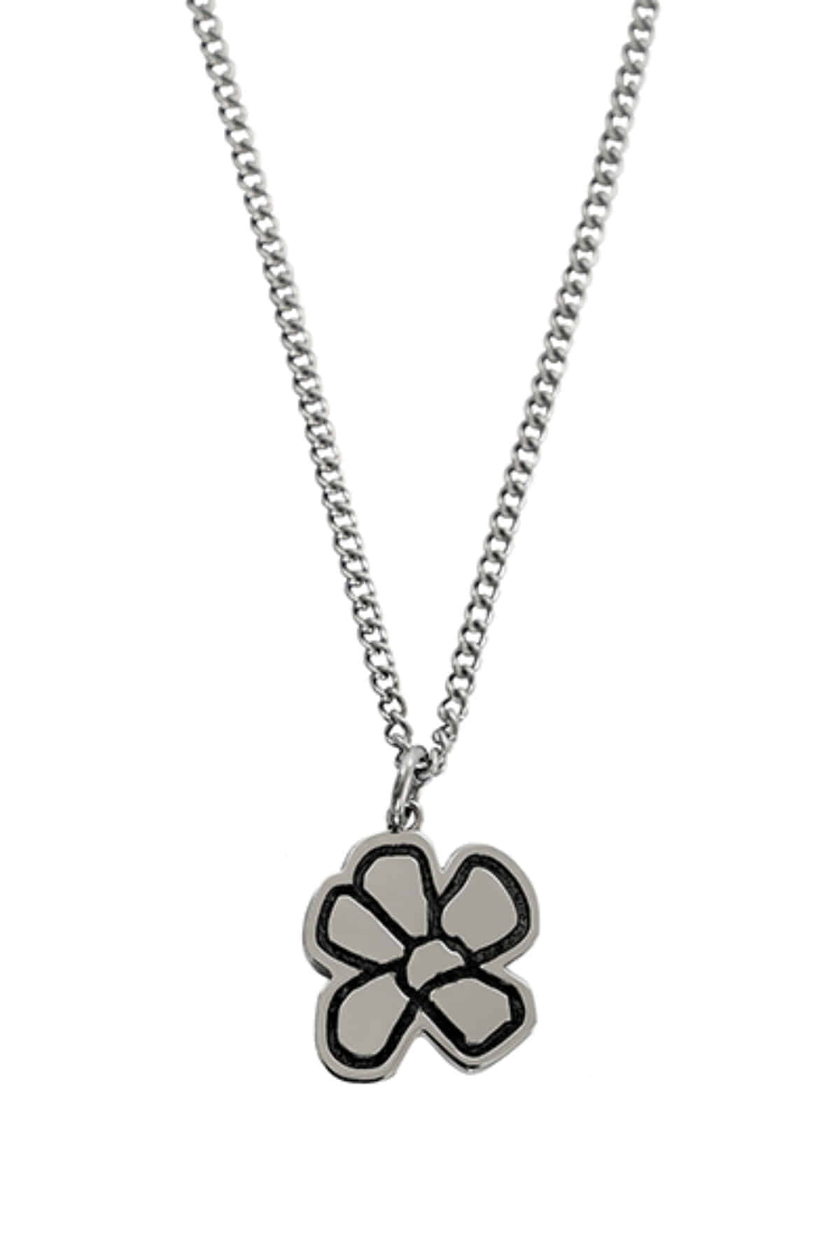 FLOWER NECKLACE / SILVER