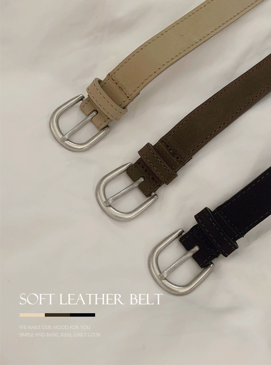 소프트 레더 belt (3 color)