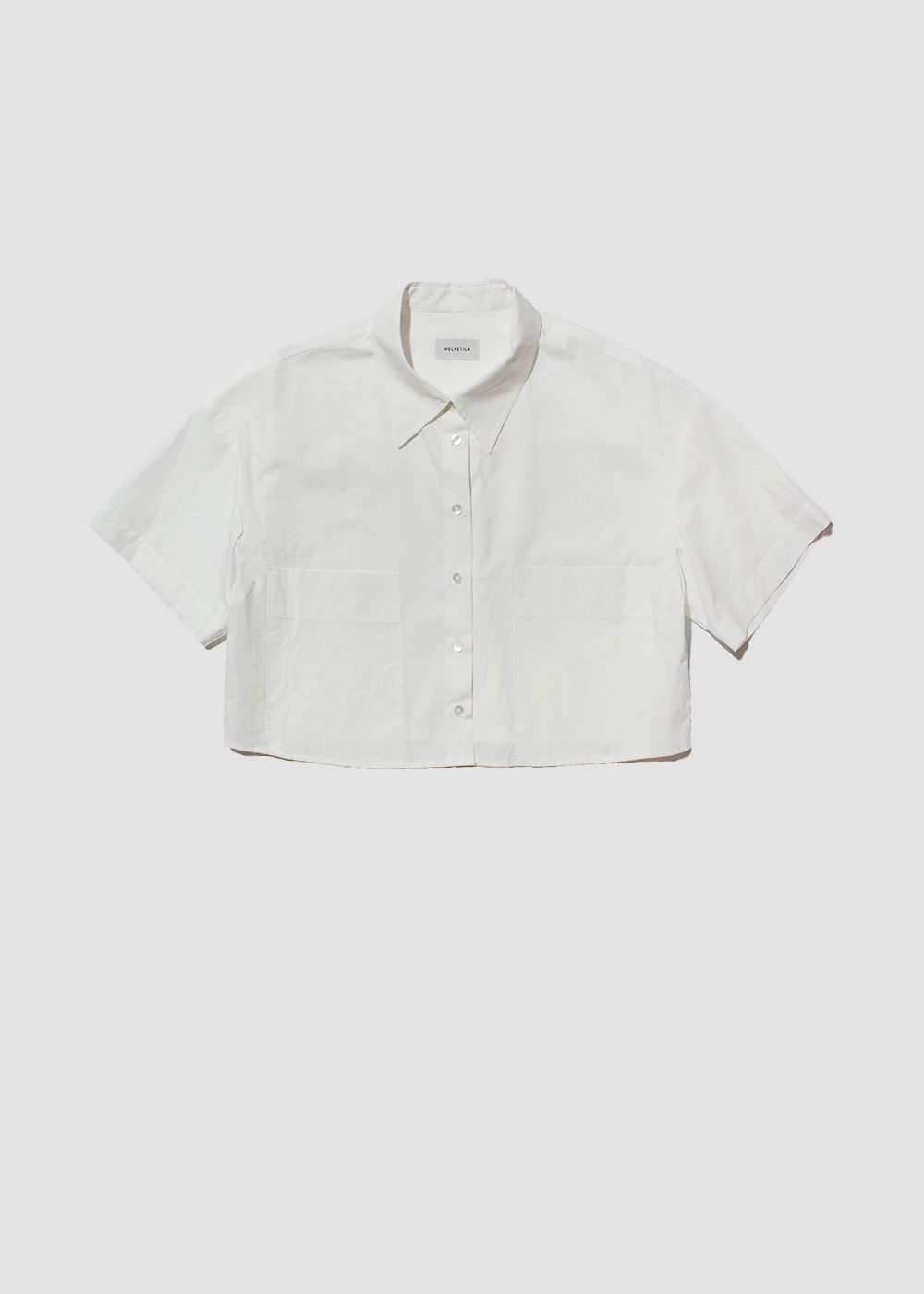 [HELVETICA] Pocket crop shirt