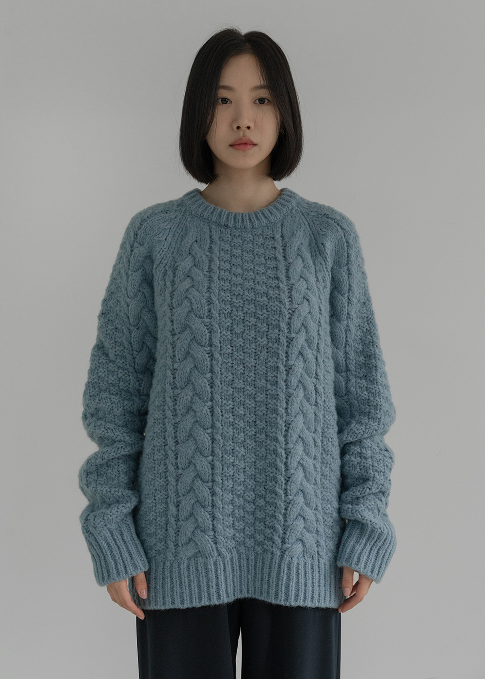 [TOMETTE] Mohair Wool Waffle Knit