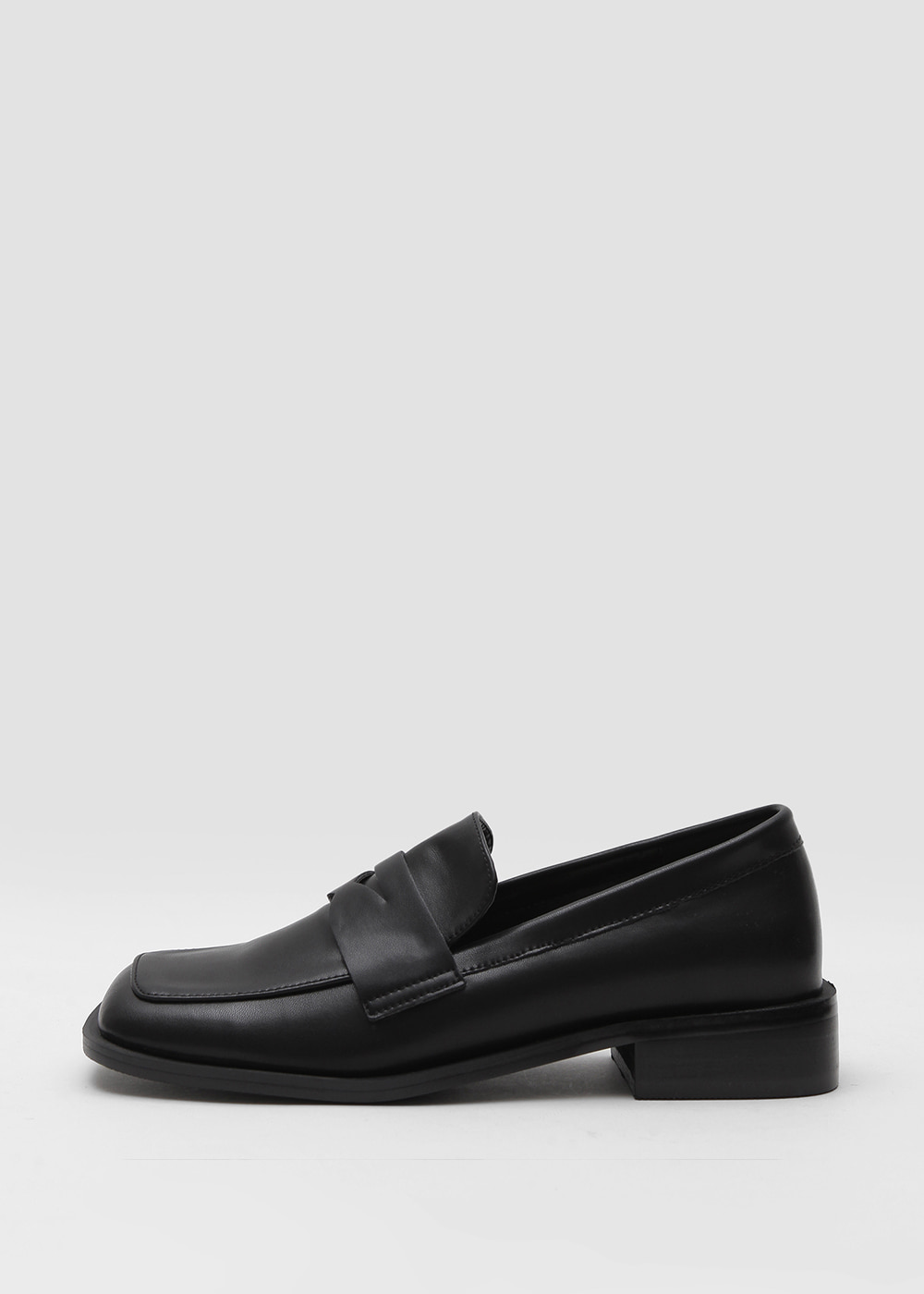 Square penny loafers