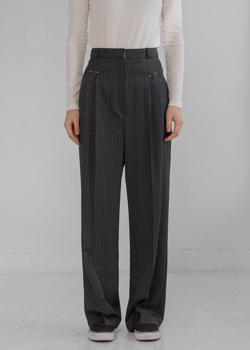 [MUYMONA] Garnet strip pants
