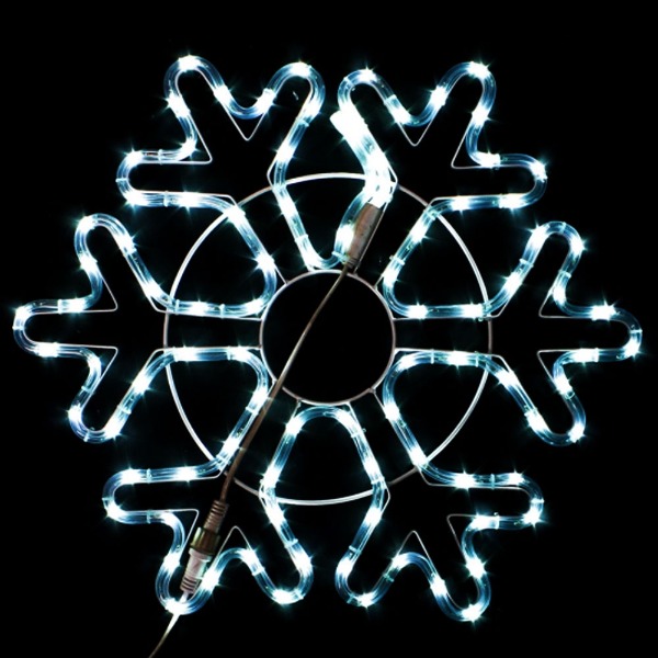 논네온 눈꽃 55cm 백색 크리스마스 LED장식 전구 가든