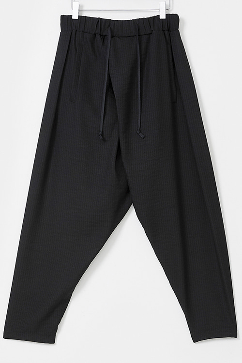 Diagonal Wrap Baggy Pants