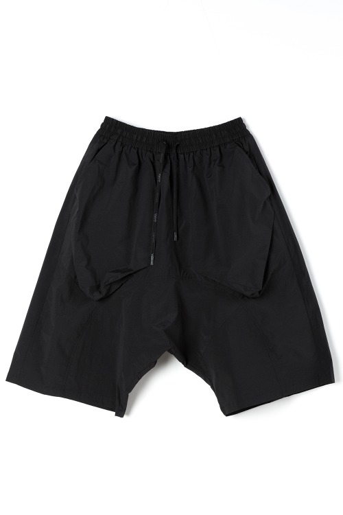 [S/S] Multi Pocket Short Baggy Pants [BLACK]