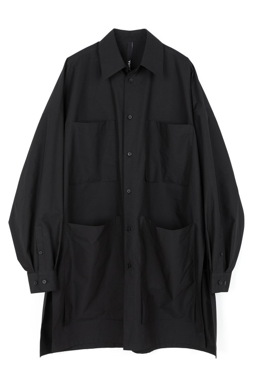 [F/W] Oversized Big Pocket Long Shirt_SE [BLACK]