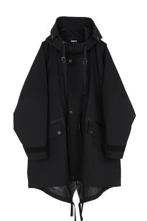 [F/W] Hooded Raglan Field Jacket [BLACK]