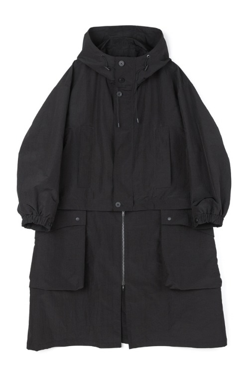 [S/S] Hooded Detachable Field Jacket [BLACK]