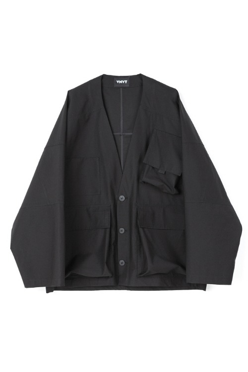 [S/S] V-Neck Raglan Worker Jacket [BLACK]