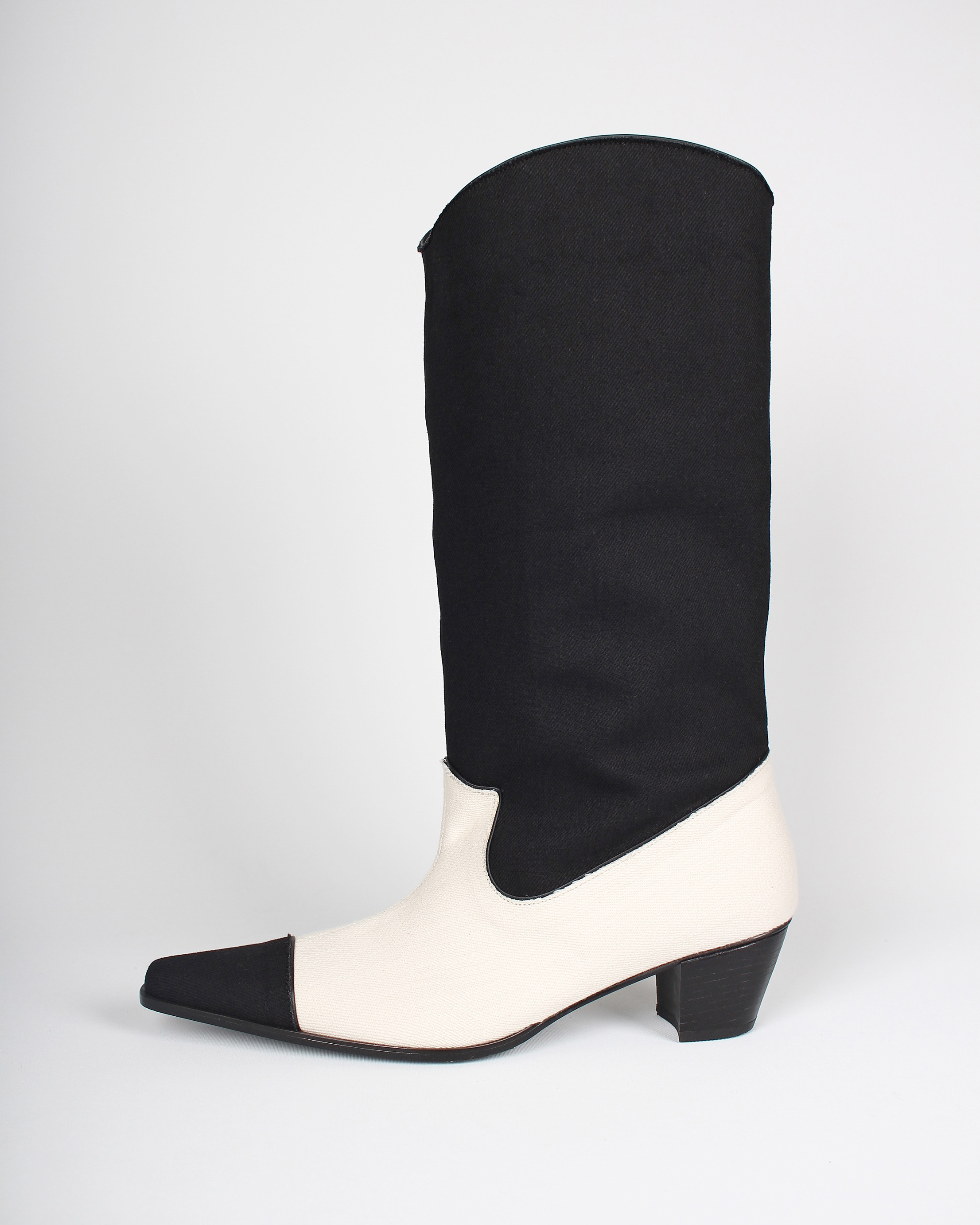 [VT x Fq] Long western boots_black combi