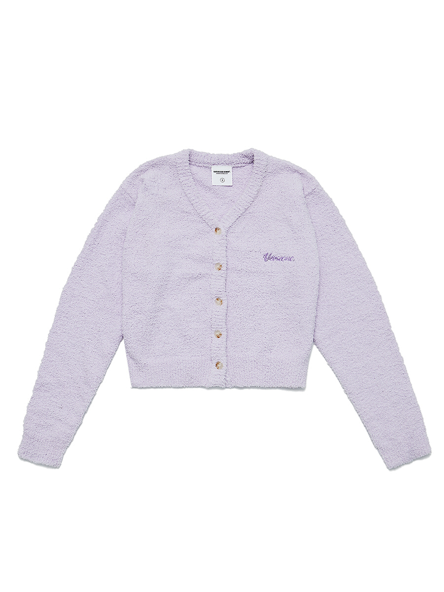 EMBROIDERED LOGO CARDIGAN LAVENDER(FOR WOMEN)