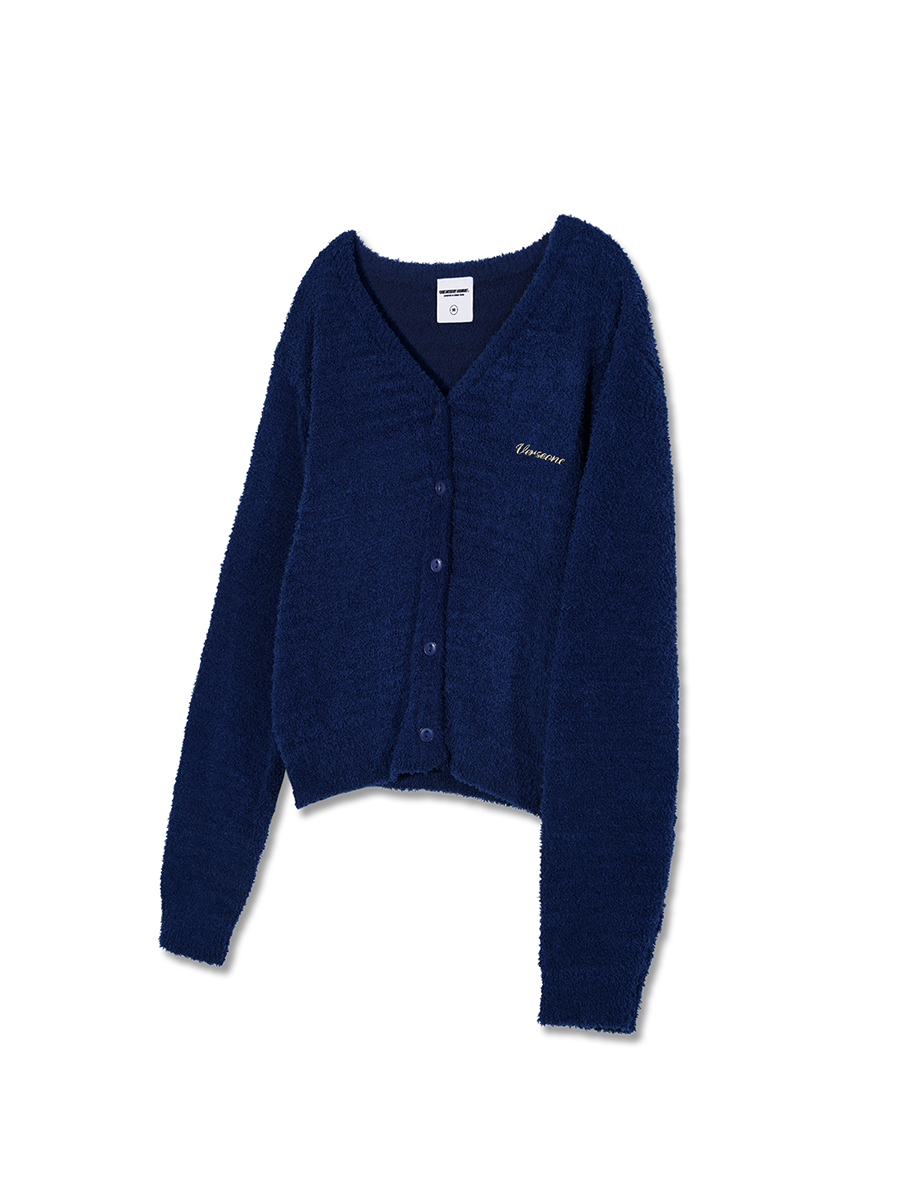 EMBROIDERED LOGO CARDIGAN NAVY(NEW)