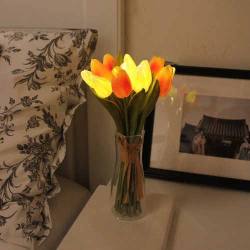 [9차 배송완료 / 10차 배송중] 오렌지 튤립 부케 LED - orange tulip bouquet LED