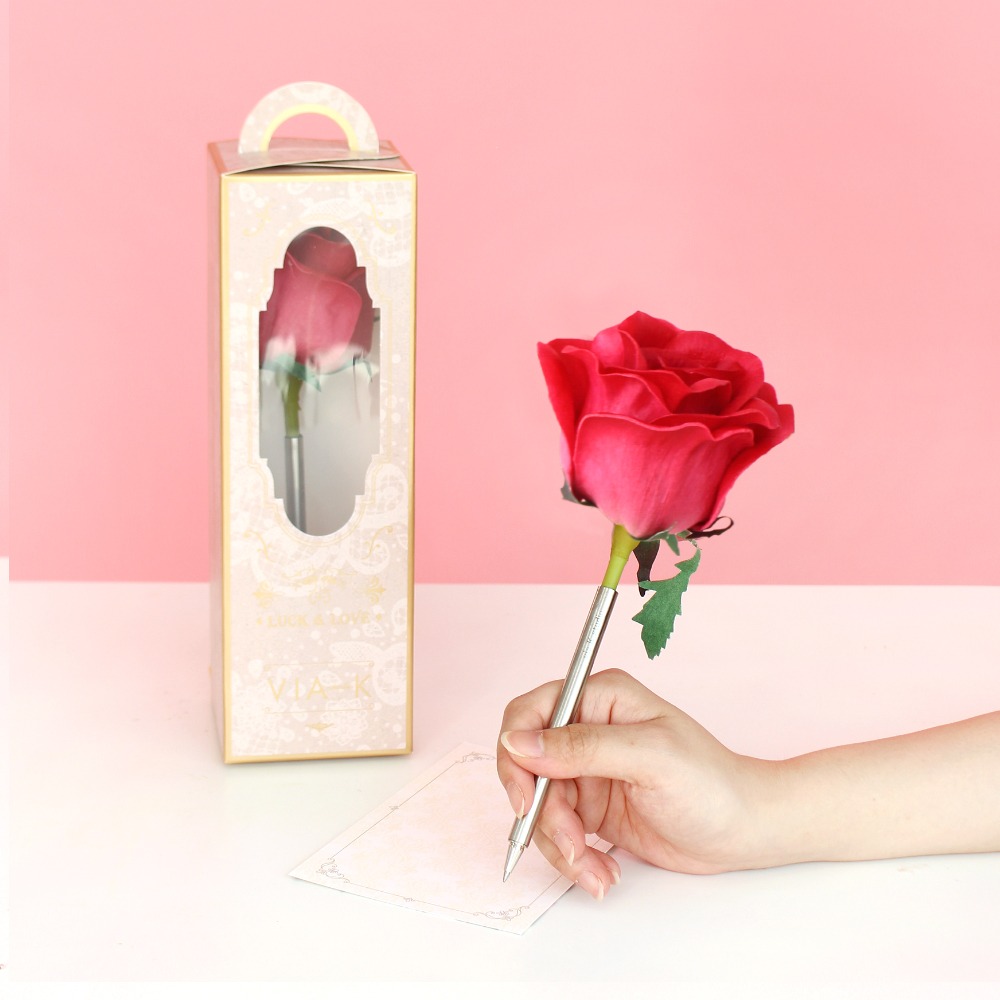 마젠타 엘레강스 로즈 장미 플라워펜 - magenta elegance rose flower pen