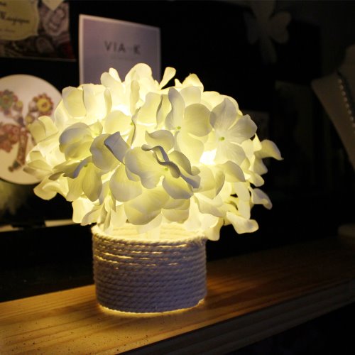 화이트 수국 조명 - white hydrangea LED