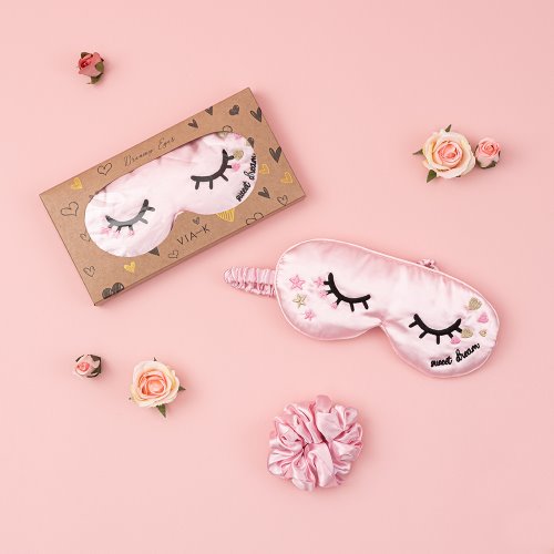 핑키 핑크 슬립 세트 (안대+곱창밴드) - Pinky pink sleep set