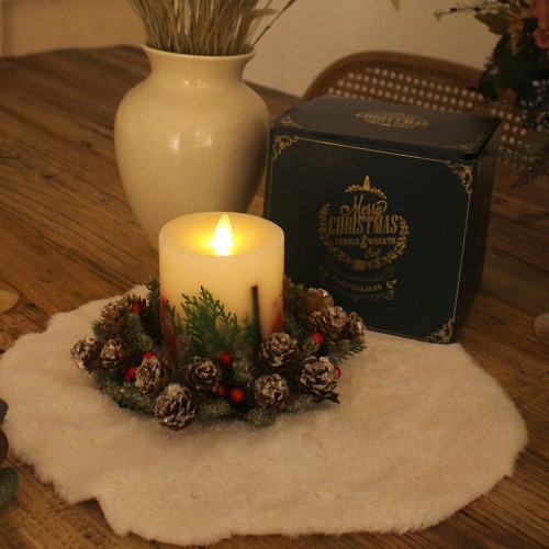 [완판]HAPPY NEW YEAR★ 캔들리스 LED 무드등 - candle wreath LED
