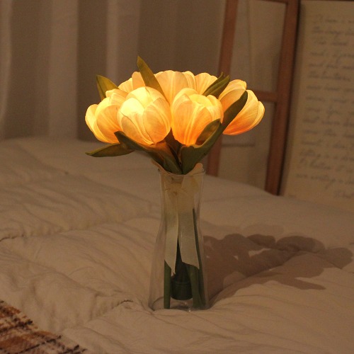 [피치컬러신상] 블룸 튤립 부케 LED 무드등+ 리모콘 - Bloom tulip bouquet LED lights