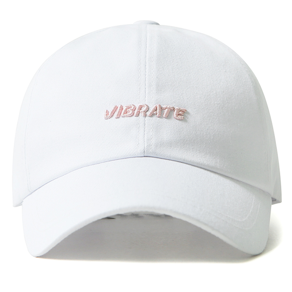 VIBRATE - 3D BASIC BALL CAP (light pink&amp;white)