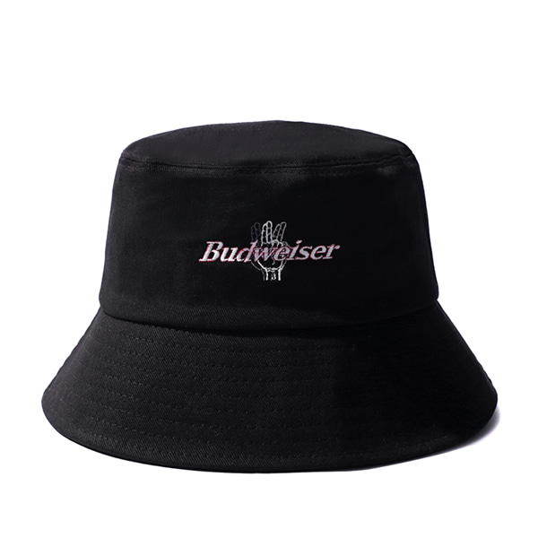 VIBRATE X BUDWEISER - LOGO COMBI BUCKET HAT (BLACK)