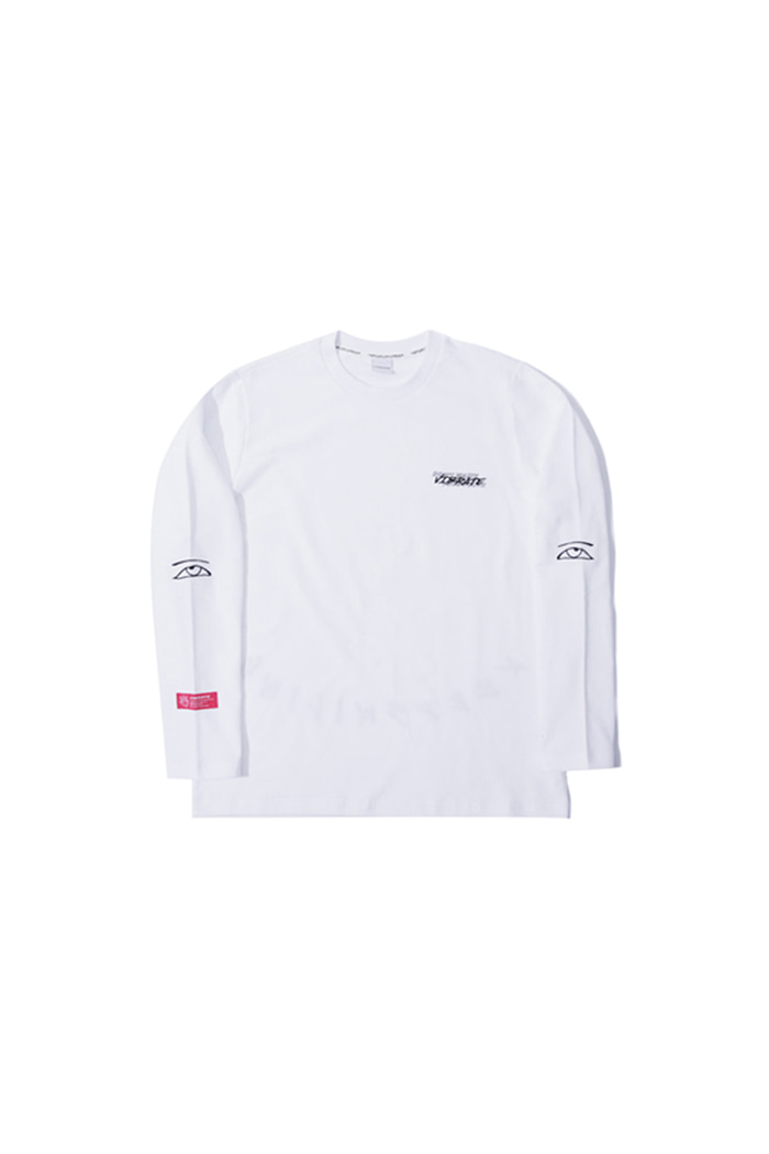 KEEP SMILING EMBROIDERY LONG SLEEVE (WHITE)