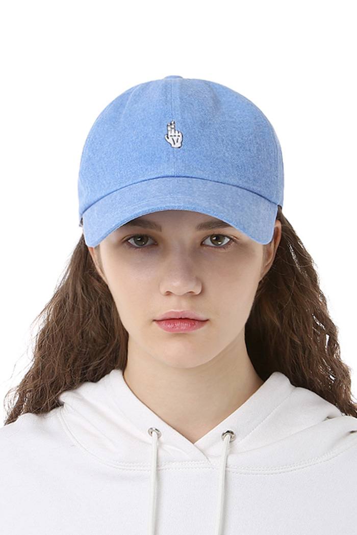 FINGER BALL CAP (WASHING BLUE)