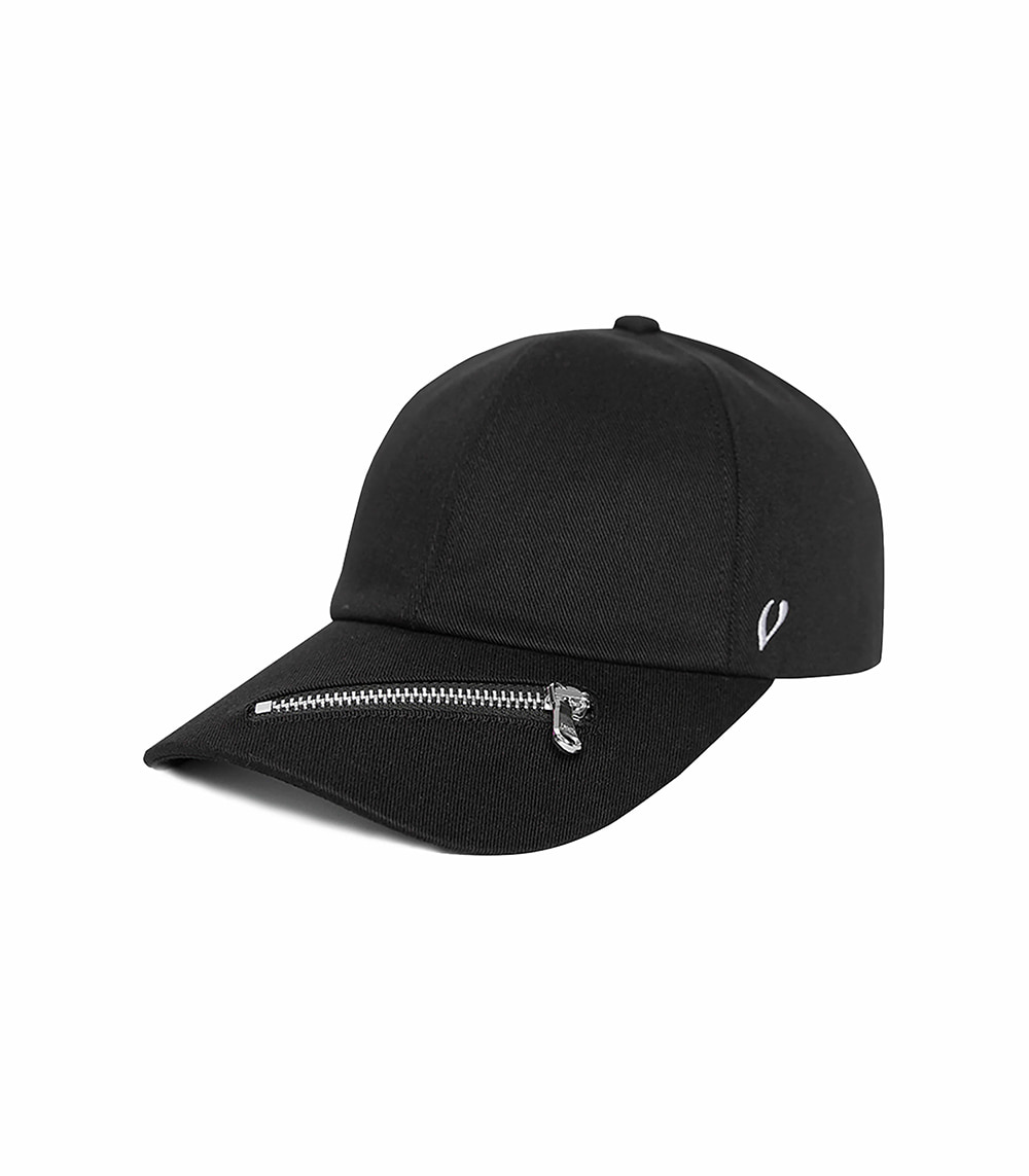 ZIPPER BALL CAP (BLACK)