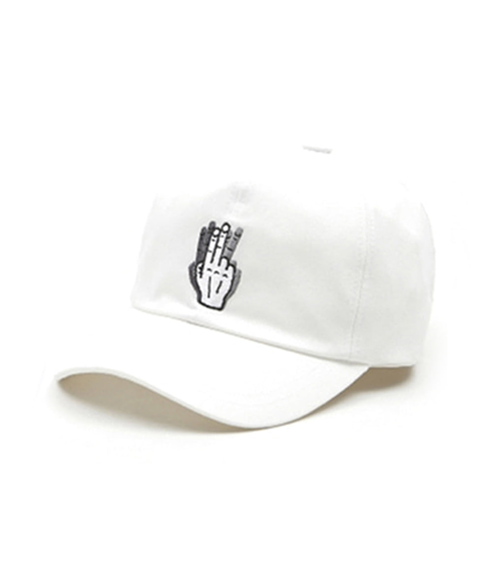 HAND SHAKE SIGN BALL CAP (white)