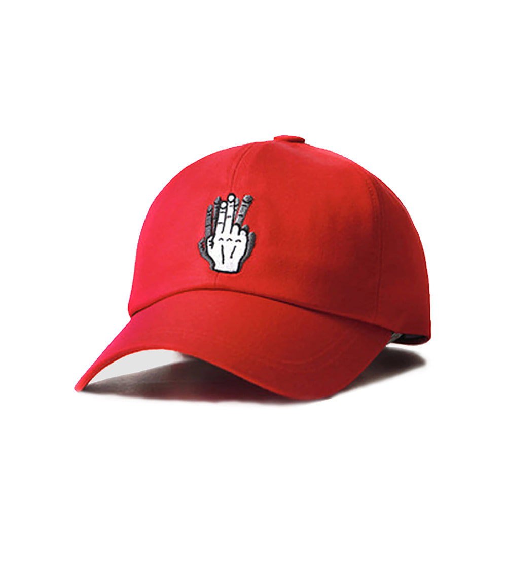 VIBRATE - HAND SHAKE SIGN BALL CAP (red)