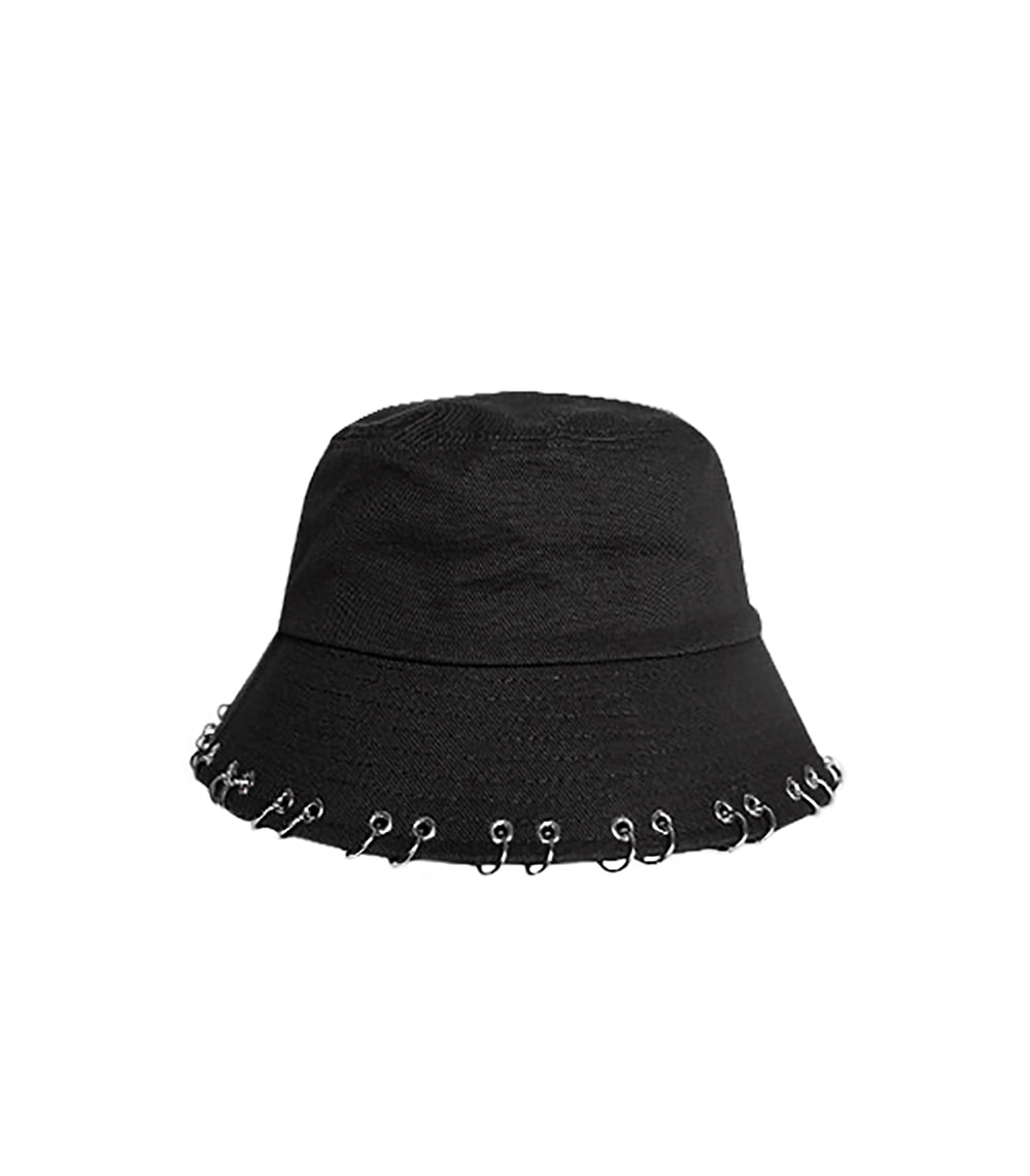 BLACKLINE - RING PIERCING BUCKET HAT (BLACK)