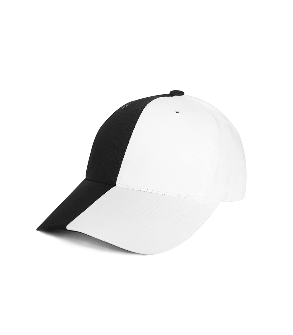 COTTON COLOR INVERSION BALL CAP (BLACK&amp;WHITE)