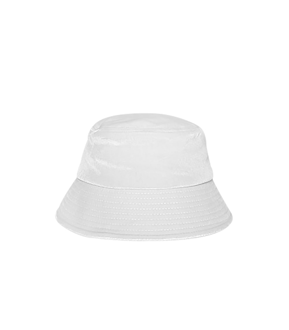 BLACK LINE - VELVET BUCKET HAT (WHITE)