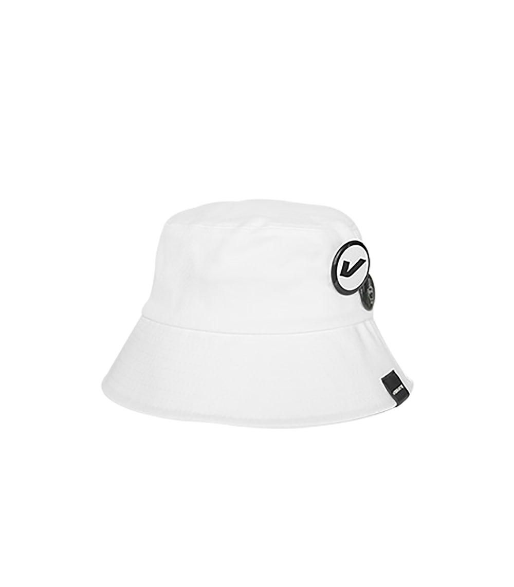 CIRCLE BUCKET HAT (WHITE)