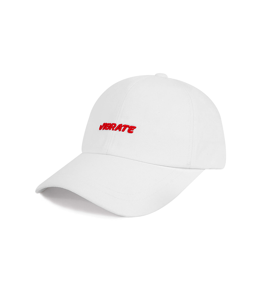 VIBRATE - 3D BASIC BALL CAP (red&amp;white)