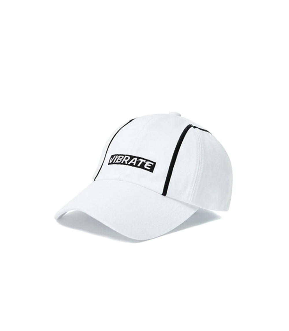 VERTICAL LINE BALL CAP (WHITE)