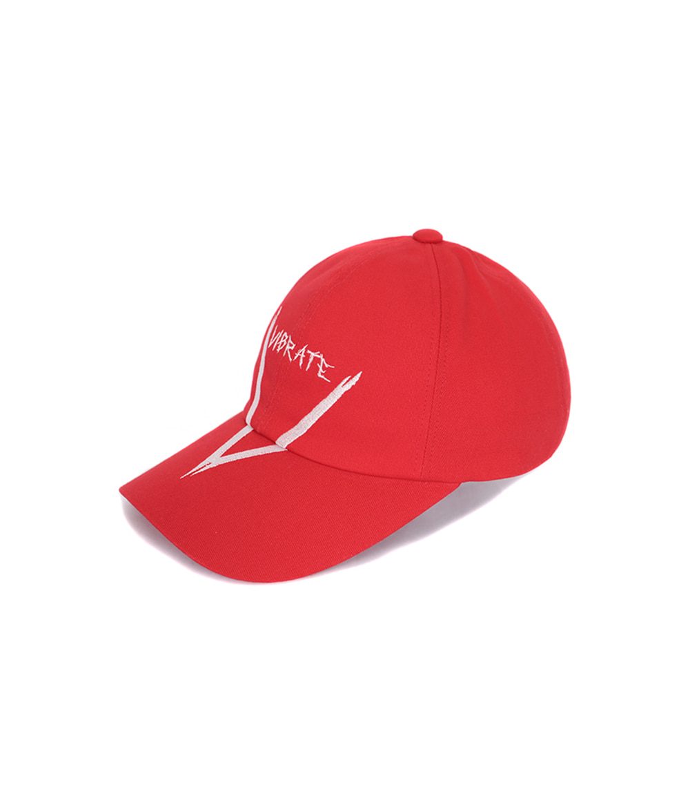 VIBRATE - V GRAFFITI LOGO BALL CAP (RED)