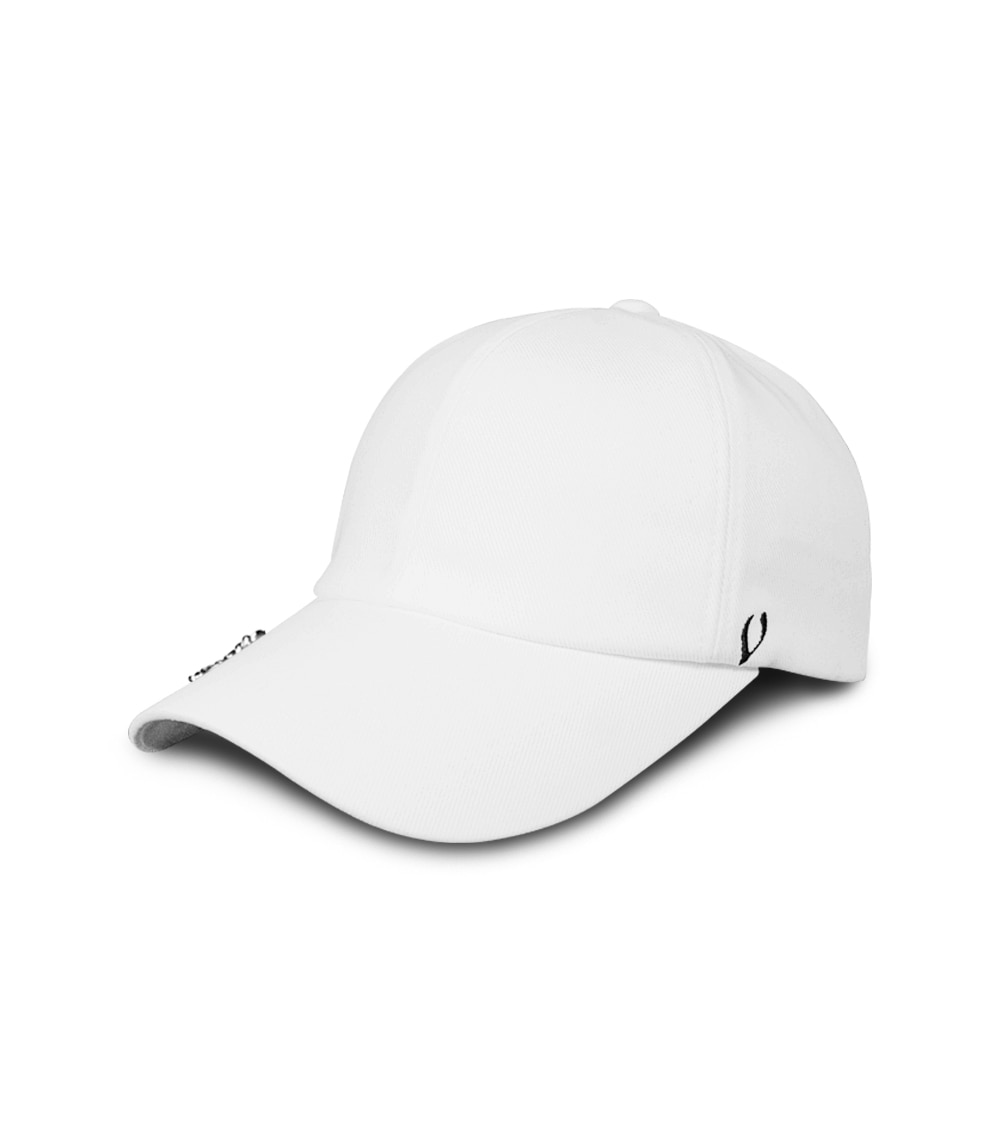 BLACK LINE - PUNCHING TWO HOLE BALL CAP (WHITE)