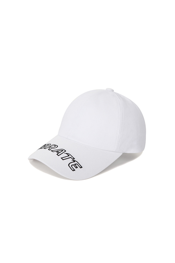 VISOR EMBROIDERY BALL CAP (WHITE)