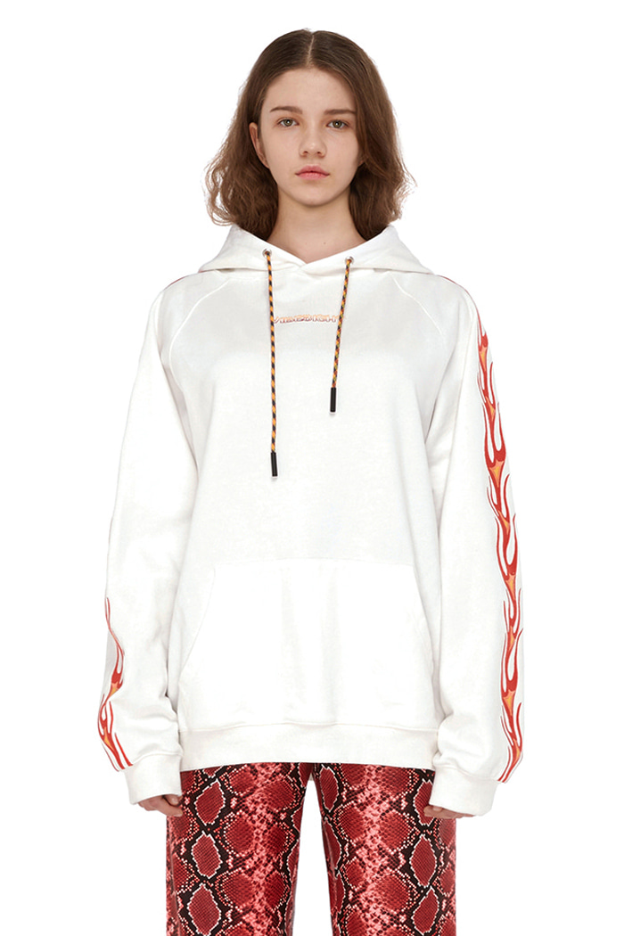 FLAME STITCH HOODIE (WHITE)