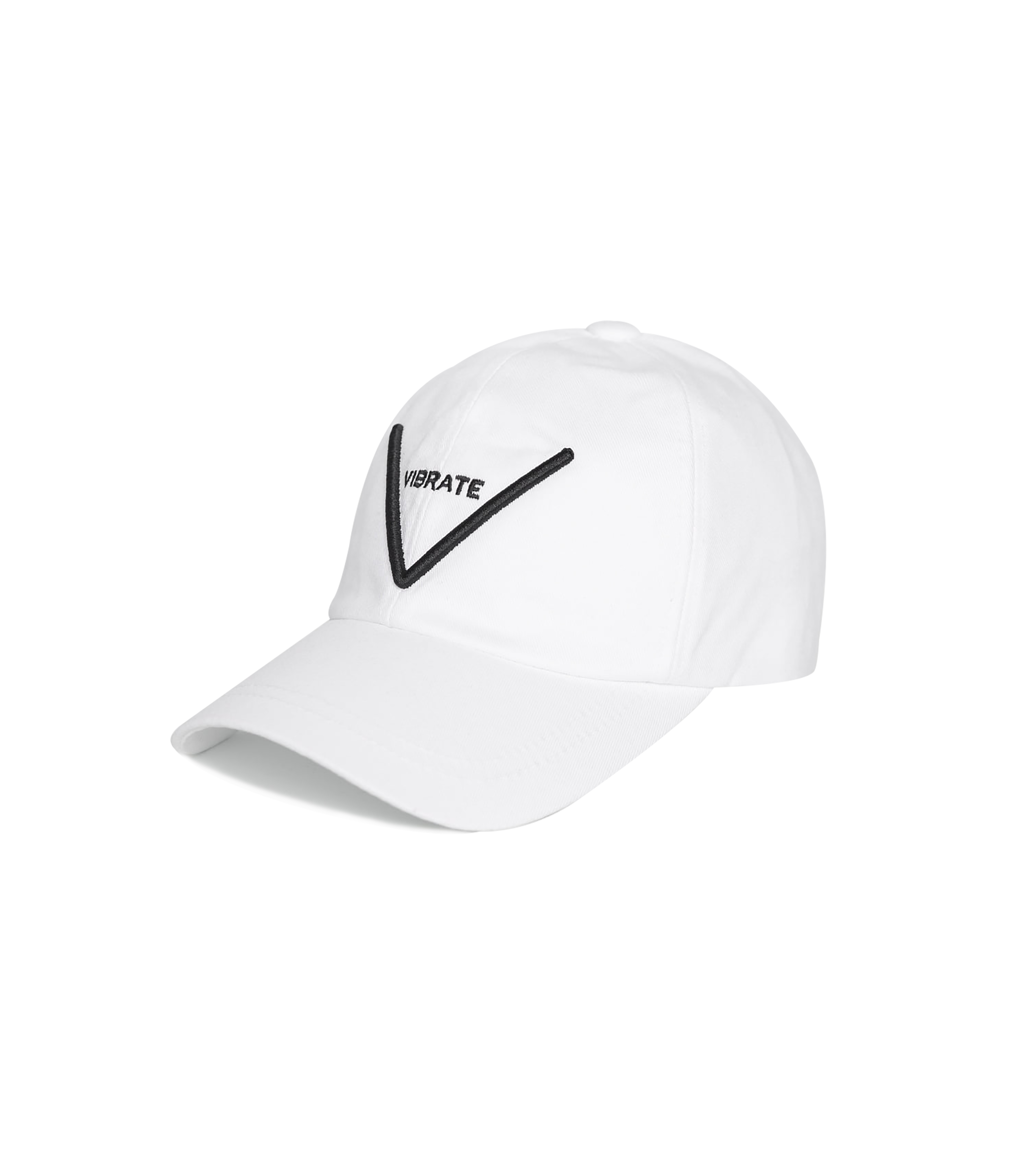 VIBRATEKIDS - V LOGO BALL CAP (WHITE)