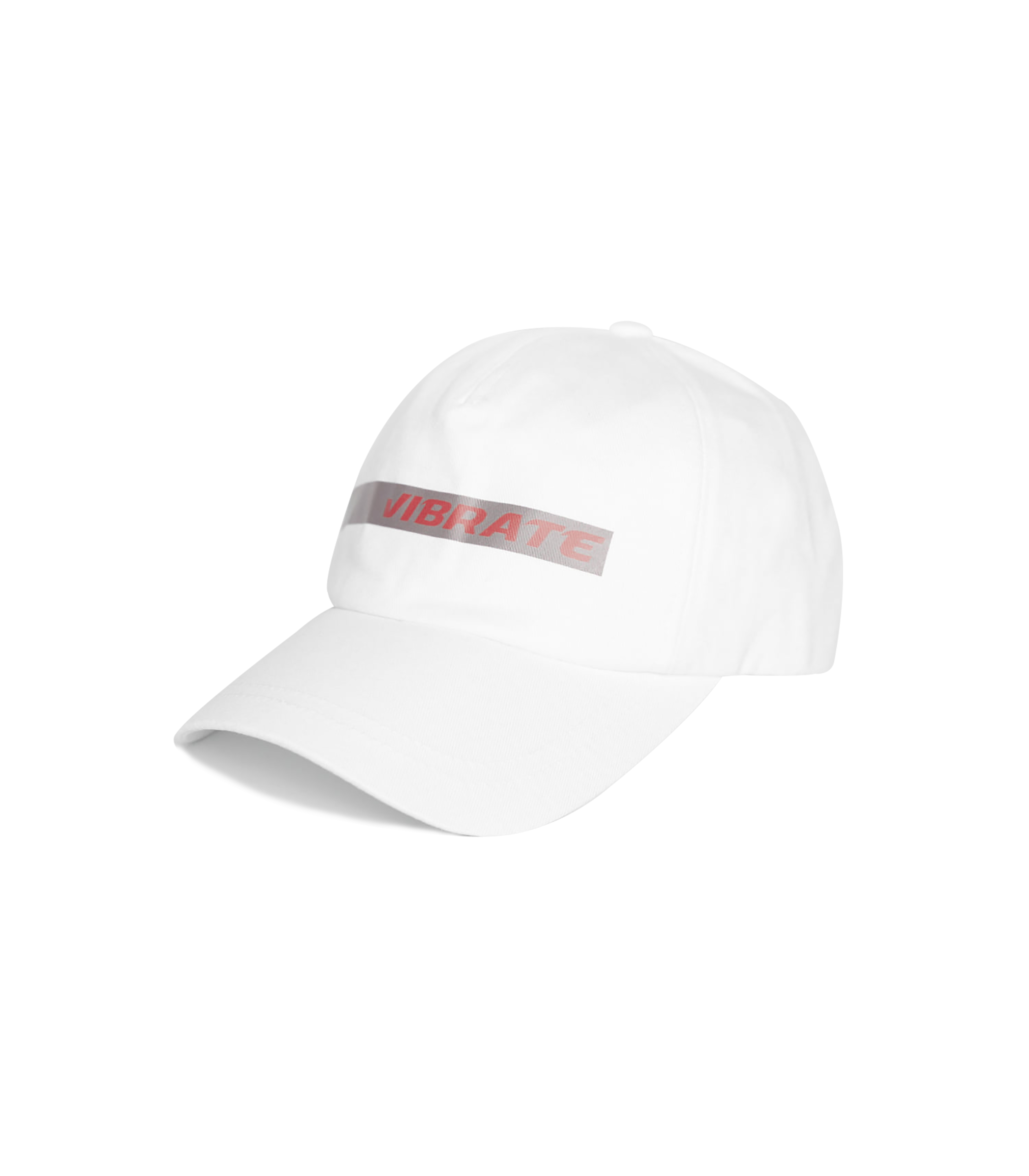 VIBRATEKIDS - TAPE LOGO 5 PANEL BALL CAP (WHITE)
