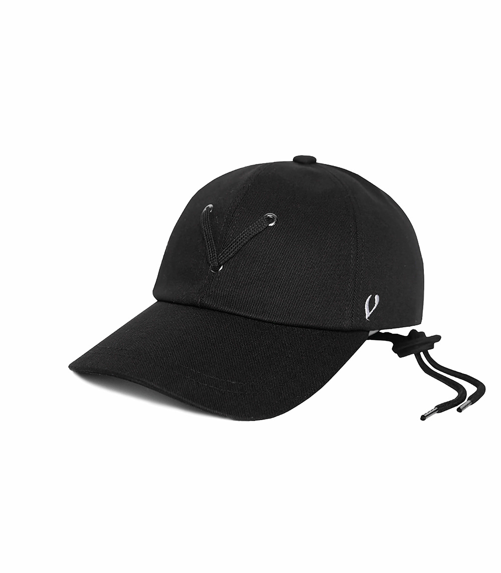 BLACK LINE - STRING POINT BALL CAP (black)