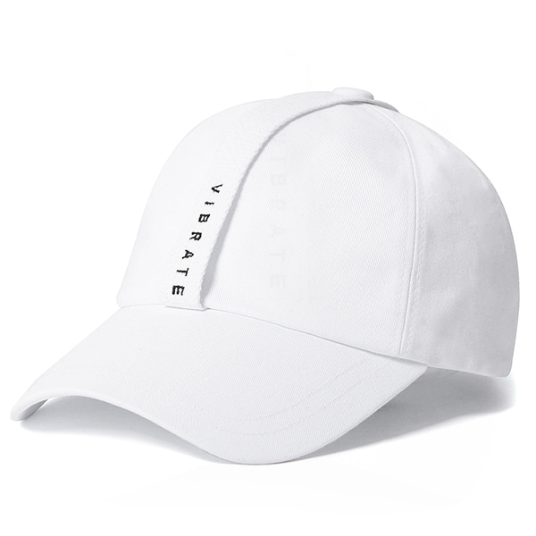 VIBRATE - VERTICAL WEBBING LOGO BALL CAP (white)