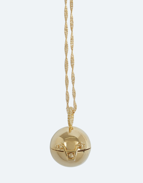 Ball Pendant Necklace_Gold