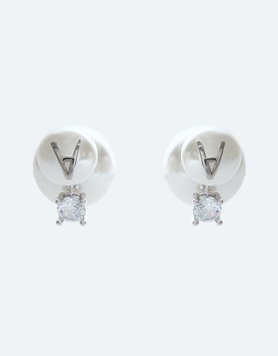 Lady Pearl Earrings_Silver