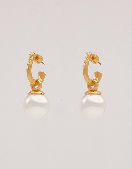 Pearl Dangle Earrings_Gold