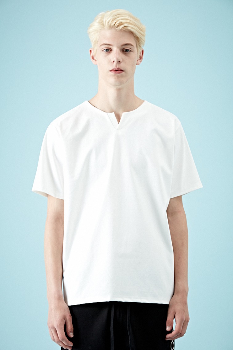 SEMI-OVER FIT™ V-CUTTING HEAVY COTTON WHITE T(TH-030WE)▶{빠른배송}◀
