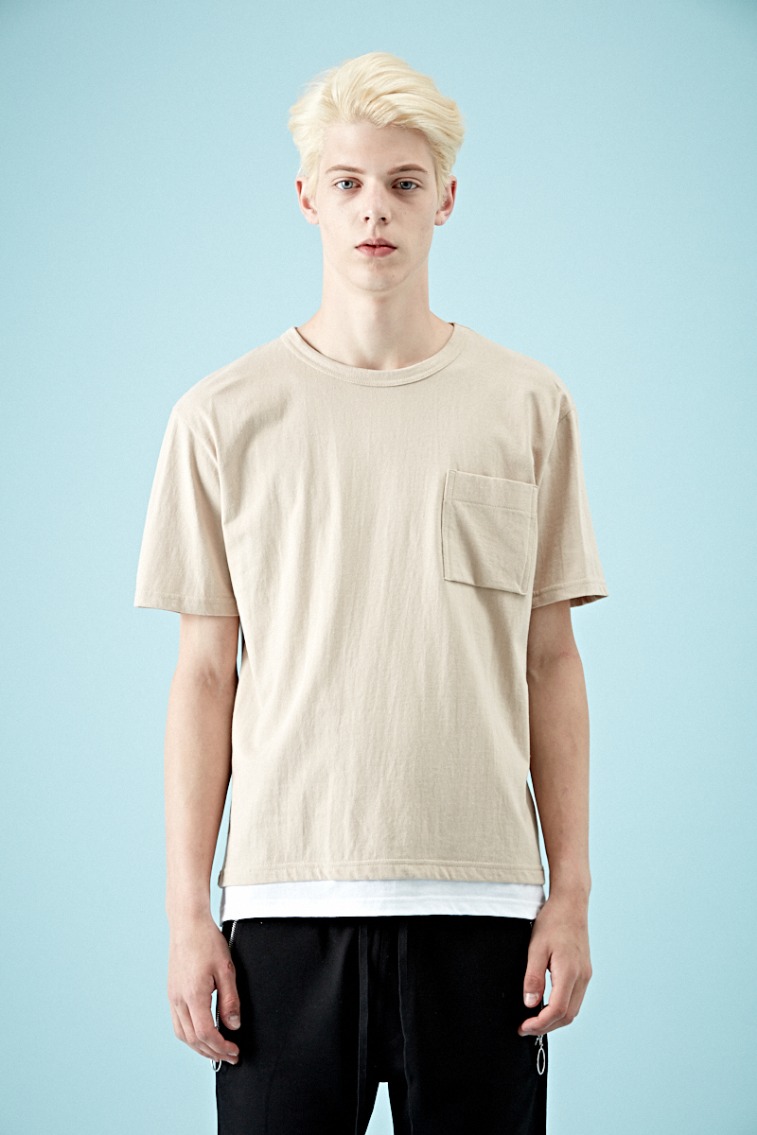SEMI-OVER FIT™ LAYERED POCKET INDI-BEIGE T(TH-013BE)▶{빠른배송}◀